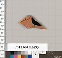 Terracotta fragment of a kylix (drinking cup), Terracotta, Greek, Attic