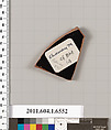 Terracotta fragment of a kylix (drinking cup), Attributed to the Colmar Painter [DvB], Terracotta, Greek, Attic