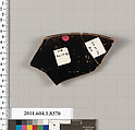 Terracotta rim fragment of a kylix (drinking cup), Terracotta, Greek, Attic