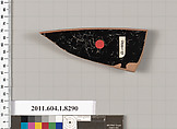 Terracotta rim fragment of a kylix (drinking cup), Terracotta, Greek, Attic