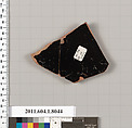 Terracotta fragment of a kylix (drinking cup), Terracotta, Greek, Attic