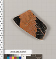 Terracotta fragment of a kylix (drinking cup), Terracotta, Greek, Attic