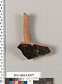 Terracotta fragment of a kylix (drinking cup), Terracotta, Greek, Attic
