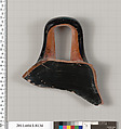 Terracotta fragment of a kylix (drinking cup), Terracotta, Greek, Attic