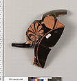 Terracotta fragment of a kylix (drinking cup), Terracotta, Greek, Attic