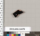 Terracotta fragment of a kylix (drinking cup), Terracotta, Greek, Attic