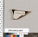 Terracotta fragment of a kylix (drinking cup), Terracotta, Greek, Attic