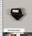 Terracotta fragment of a kylix (drinking cup), Terracotta, Greek, Attic