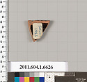 Terracotta rim fragment of a kylix (drinking cup), Terracotta, Greek, Attic