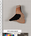 Terracotta fragment of a kylix (drinking cup), Signed by Brygos as potter, Terracotta, Greek, Attic