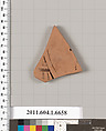 Terracotta fragment of a kylix (drinking cup), Terracotta, Greek, Attic