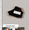 Terracotta fragment of a kylix (drinking cup), Terracotta, Greek, Attic