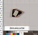 Terracotta fragment of a kylix (drinking cup), Terracotta, Greek, Attic