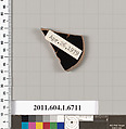 Terracotta fragment of a kylix (drinking cup), Terracotta, Greek, Attic