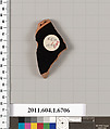 Terracotta fragment of a kylix (drinking cup), Terracotta, Greek, Attic