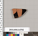 Terracotta fragment of a kylix (drinking cup), Terracotta, Greek, Attic