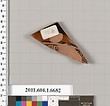 Terracotta fragment of a kylix (drinking cup), Terracotta, Greek, Attic