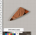 Terracotta fragment of a kylix (drinking cup), Terracotta, Greek, Attic