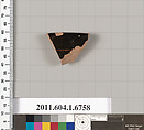 Terracotta rim fragment of a kylix (drinking cup), Terracotta, Greek, Attic