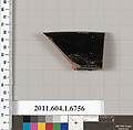 Terracotta rim fragment of a kylix (drinking cup), Terracotta, Greek, Attic