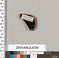 Terracotta fragment of a kylix (drinking cup), Attributed to the Brygos Painter [DvB], Terracotta, Greek, Attic