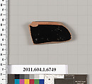 Terracotta rim fragment of a kylix (drinking cup), Terracotta, Greek, Attic
