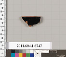 Terracotta rim fragment of a kylix (drinking cup), Terracotta, Greek, Attic