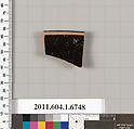 Terracotta rim fragment of a kylix (drinking cup), Terracotta, Greek, Attic