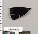 Terracotta rim fragment of a kylix (drinking cup), Terracotta, Greek, Attic