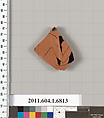 Terracotta fragment of a kylix (drinking cup), Terracotta, Greek, Attic