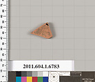 Terracotta fragment of a kylix (drinking cup), Terracotta, Greek, Attic
