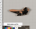 Terracotta fragment of a kylix (drinking cup), Terracotta, Greek, Attic