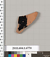 Terracotta fragment of a kylix (drinking cup), Terracotta, Greek, Attic