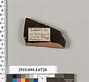 Terracotta fragment of a kylix (drinking cup), Terracotta, Greek, Attic