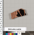 Terracotta fragment of a kylix (drinking cup), Terracotta, Greek, Attic