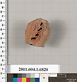 Terracotta fragment of a kylix (drinking cup), Terracotta, Greek, Attic