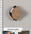 Terracotta fragment of a kylix (drinking cup), Terracotta, Greek, Attic