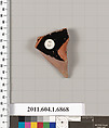 Terracotta fragment of a kylix (drinking cup), Terracotta, Greek, Attic