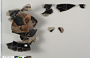 Terracotta fragments of a kylix (drinking cup), Terracotta, Greek, Attic