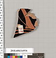 Terracotta fragment of a kylix (drinking cup), Terracotta, Greek, Attic