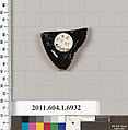 Terracotta fragment of a kylix (drinking cup), Attributed as Brygan [DvB], Terracotta, Greek, Attic