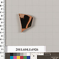 Terracotta fragment of a kylix (drinking cup), Terracotta, Greek, Attic