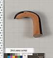 Terracotta fragment of a kylix (drinking cup), Terracotta, Greek, Attic