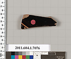 Terracotta fragment of a kylix (drinking cup), Terracotta, Greek, Attic
