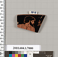 Terracotta rim fragment of a kylix (drinking cup), Attributed to the Painter of London E 55 [DvB], Terracotta, Greek, Attic