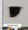 Terracotta rim fragment of a kylix (drinking cup), Terracotta, Greek, Attic