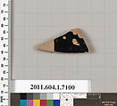 Terracotta fragment of a kylix (drinking cup), Terracotta, Greek, Attic