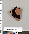 Terracotta fragment of a kylix (drinking cup), Terracotta, Greek, Attic