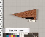 Terracotta fragment of a kylix (drinking cup), Attributed to Makron [DvB], Terracotta, Greek, Attic