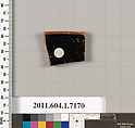 Terracotta rim fragment of a kylix (drinking cup), Attributed to Makron [Dyfri Williams], Terracotta, Greek, Attic